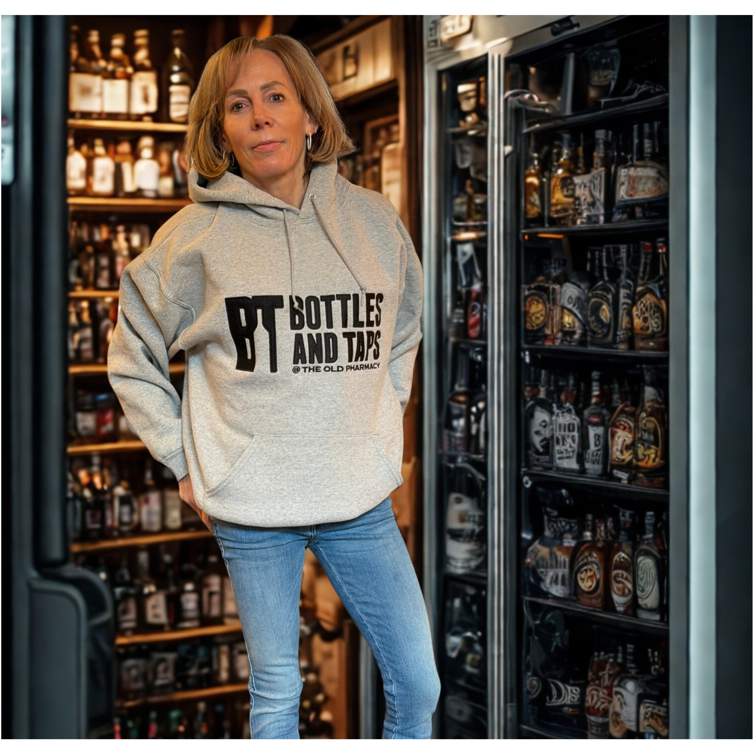 Bottles & Taps Heavyweight Hoodie — The Cozy Pour Edition